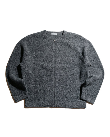 lost & found Lady White Co. Lady White Co. Wool Link Zip Cardigan Black Twist