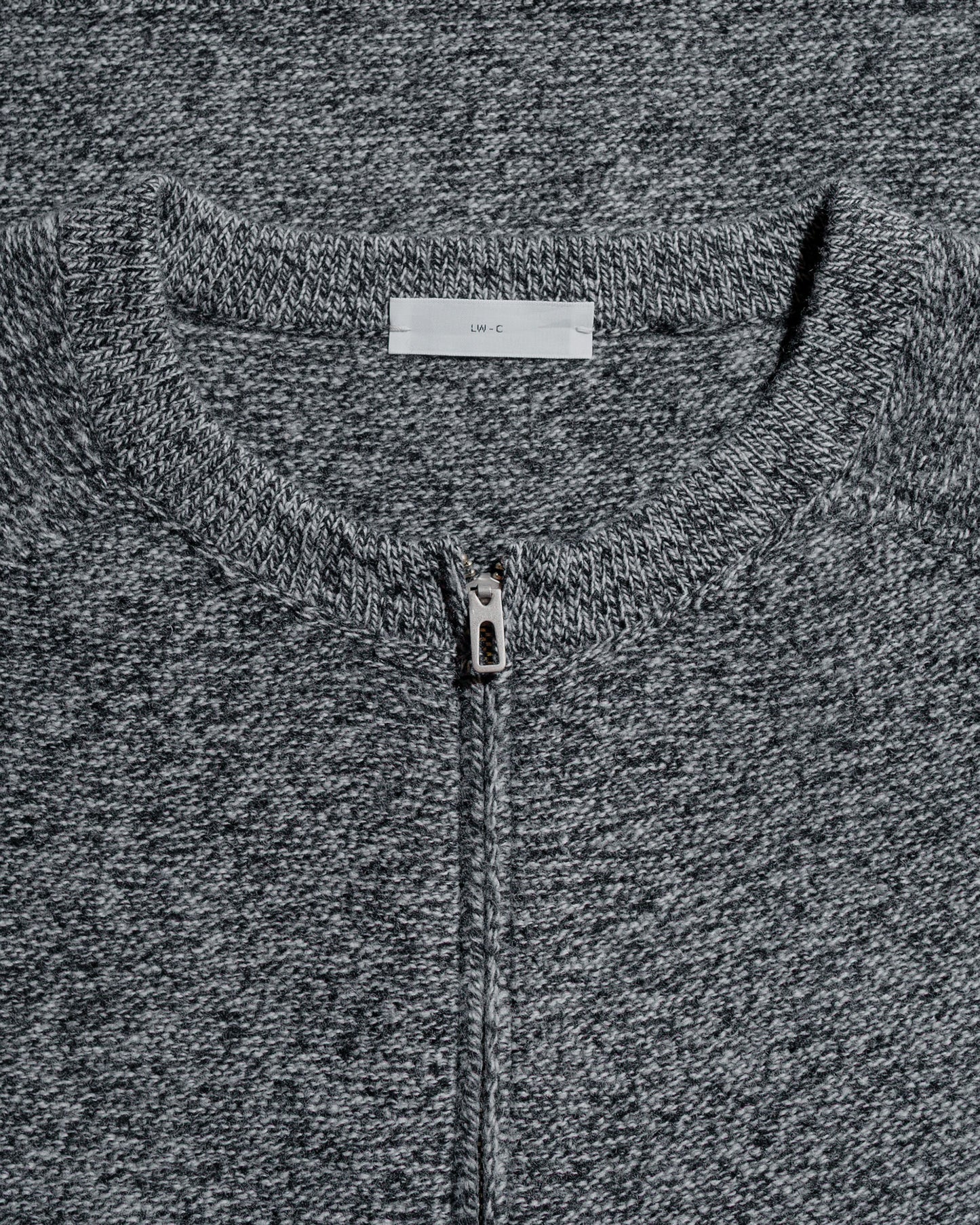 lost & found Lady White Co. Lady White Co. Wool Link Zip Cardigan Black Twist