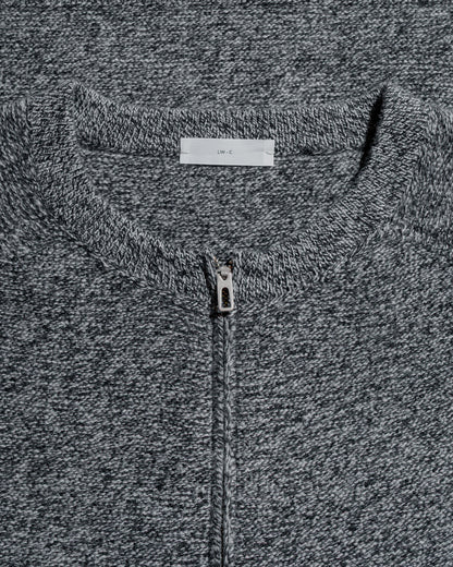 lost & found Lady White Co. Lady White Co. Wool Link Zip Cardigan Black Twist