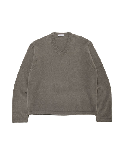 Lady White Co. Wool V Neck Sweater Clay