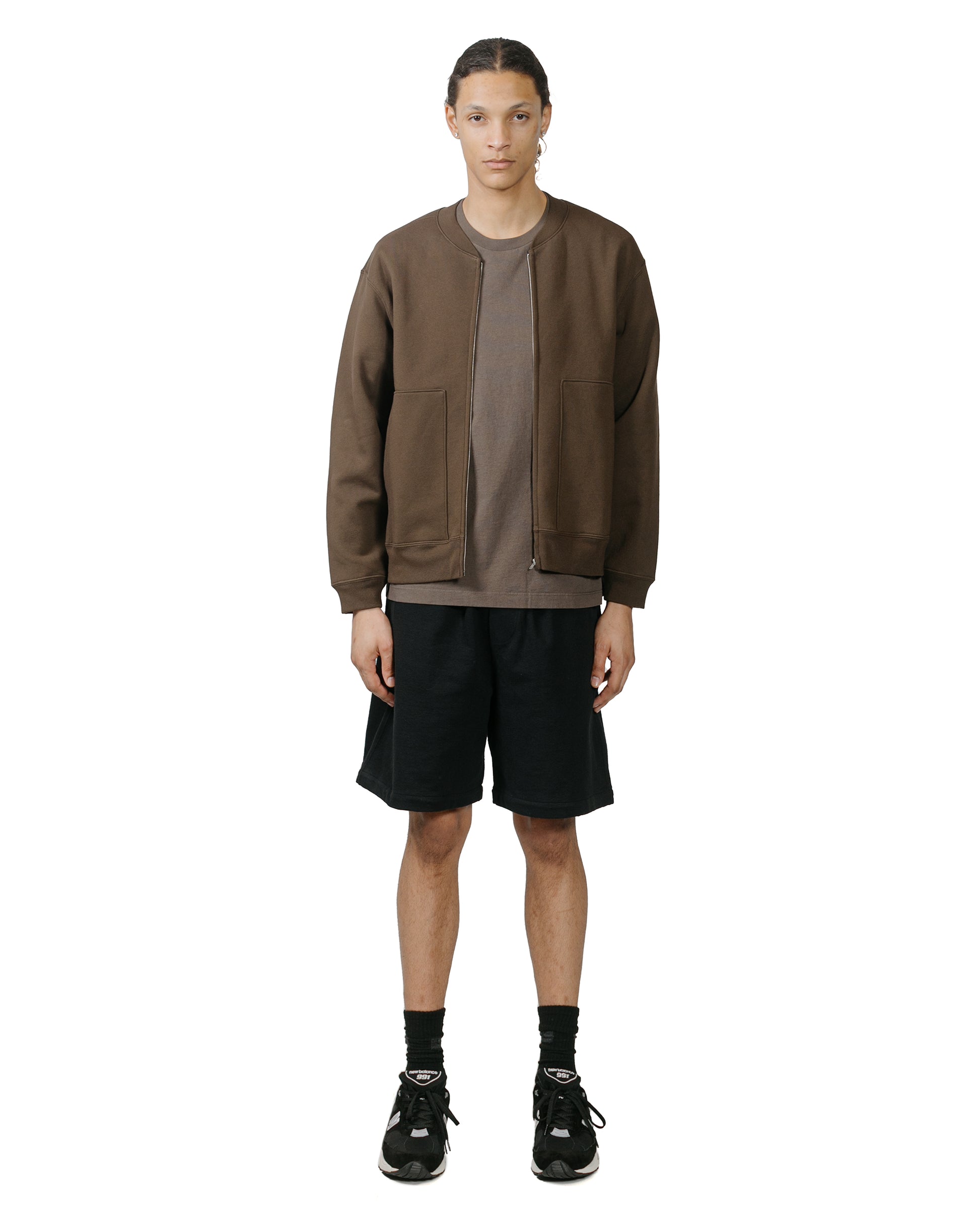 lost & found Lady White Co. Lady White Co. Zip Crew Neck Bark