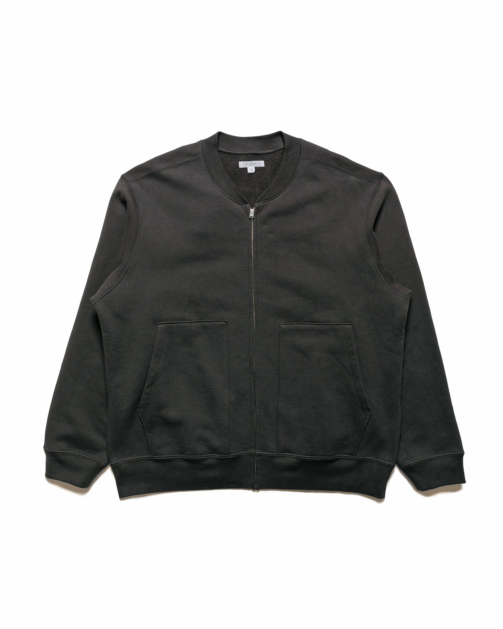 lost & found Lady White Co. Lady White Co. Zip Crew Neck Tire Black