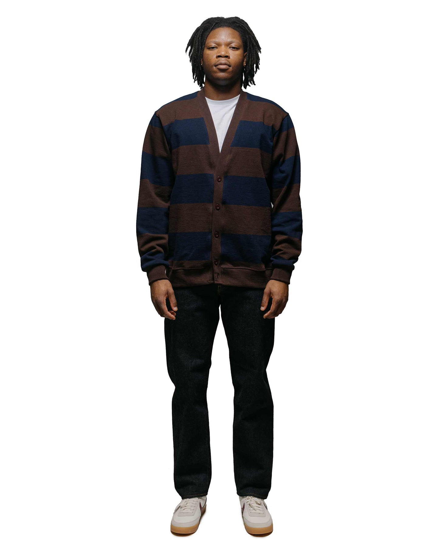 lost & found Lost & Found Lost & Found Classic Cardigan Navy/Brown