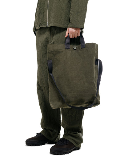 lost & found MAN-TLE MAN-TLE R20B1 'Multi Handle Tote' Woodland Wax