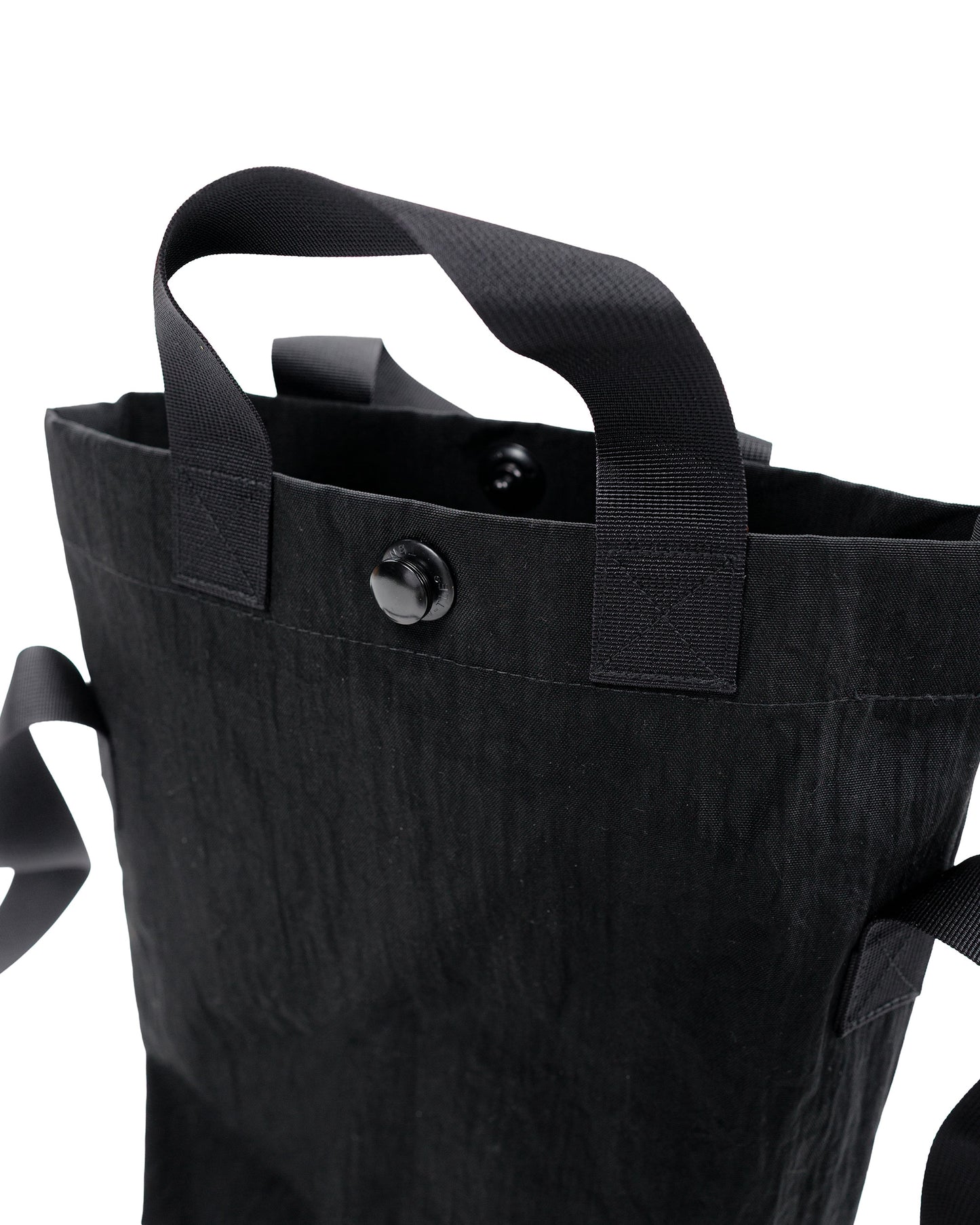 lost & found MAN-TLE MAN-TLE R0B4 'Mini Tote' Black Nylon