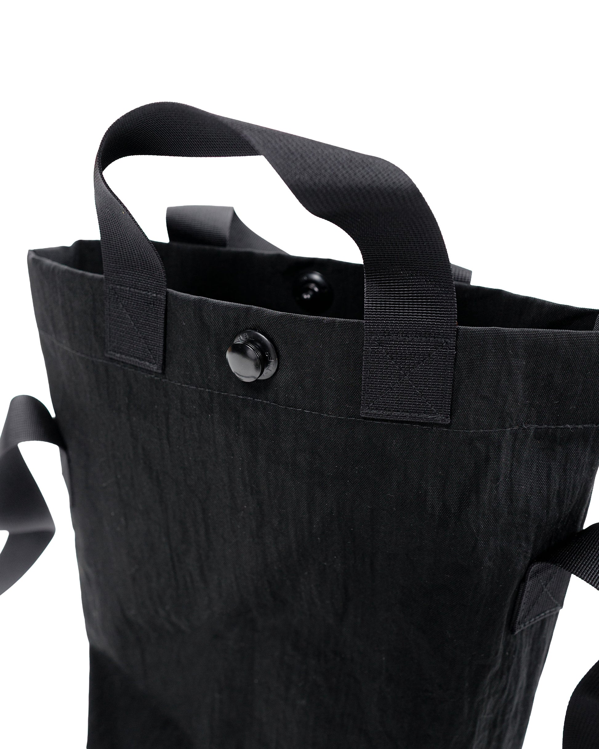 lost & found MAN-TLE MAN-TLE R0B4 'Mini Tote' Black Nylon