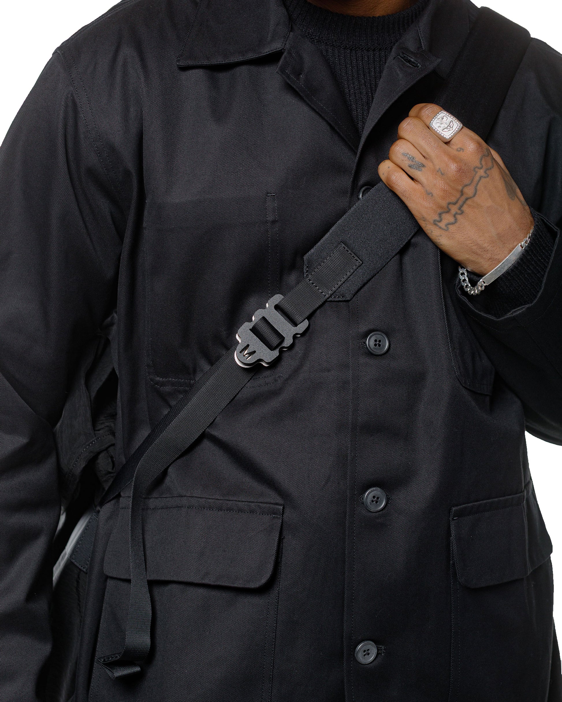 lost & found MAN-TLE MAN-TLE R0G2 'Snap Messenger' Black Nylon