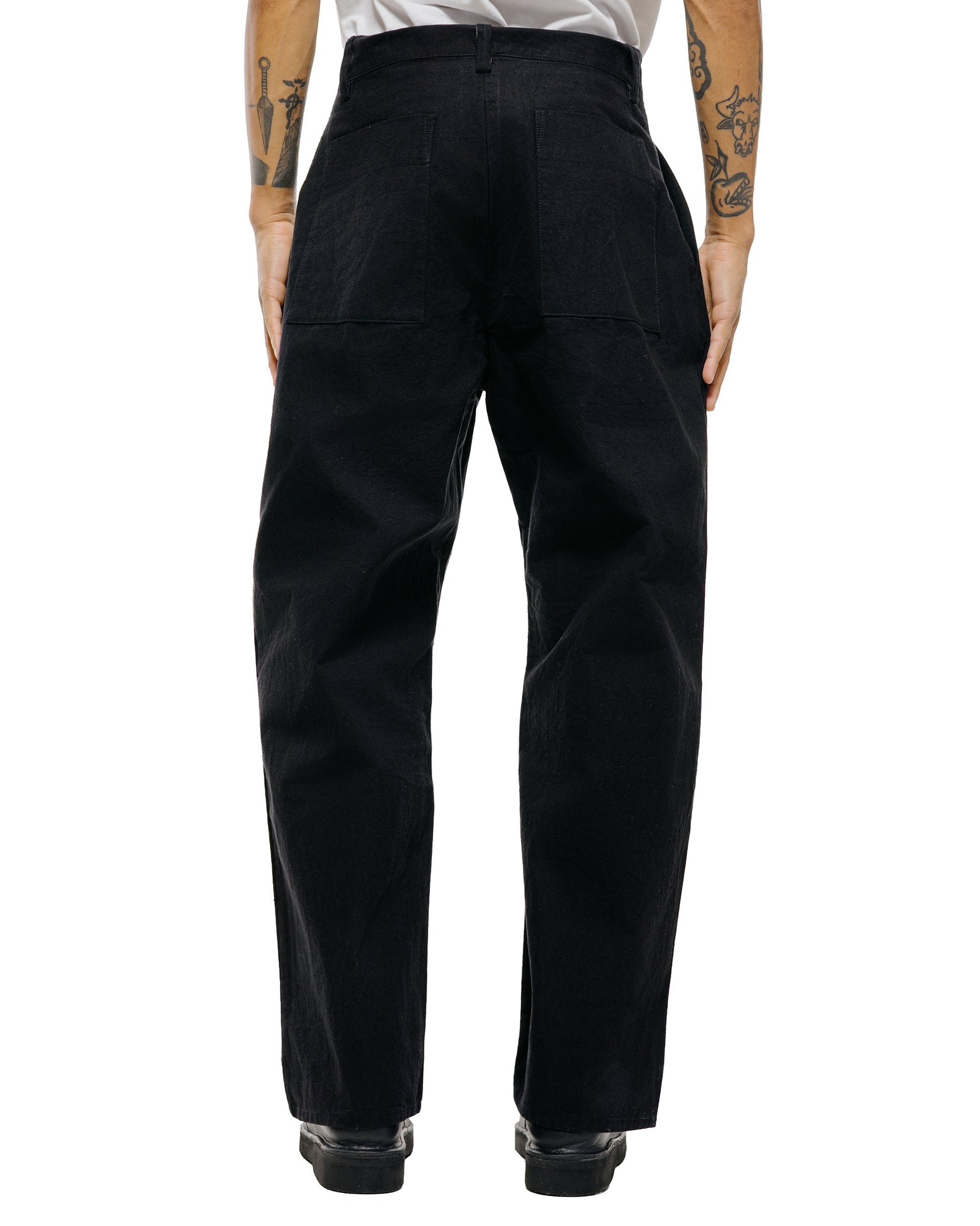 lost & found MAN-TLE MAN-TLE R0P4 Wide Pants Black Wax