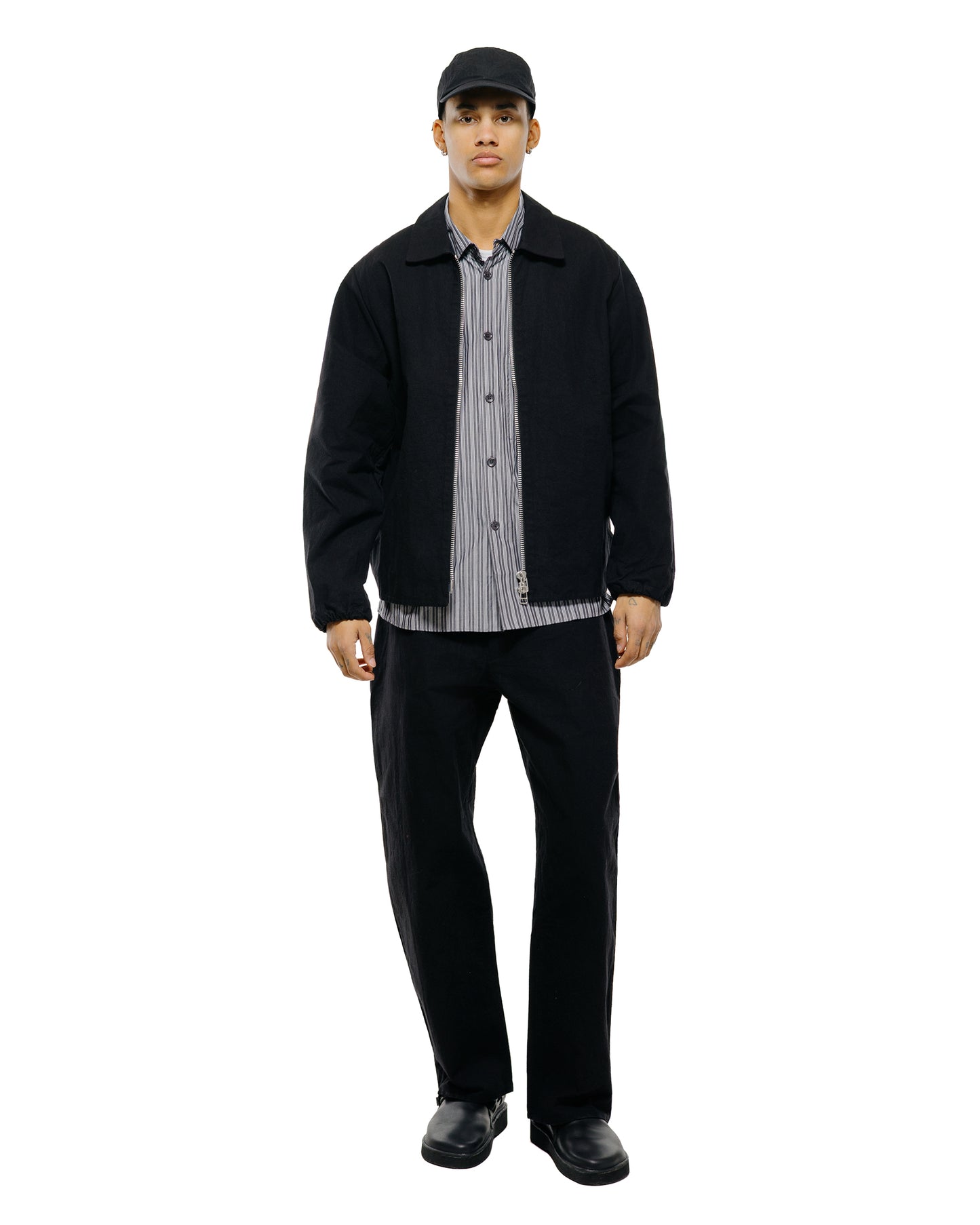 lost & found MAN-TLE MAN-TLE R0P4 Wide Pants Black Wax