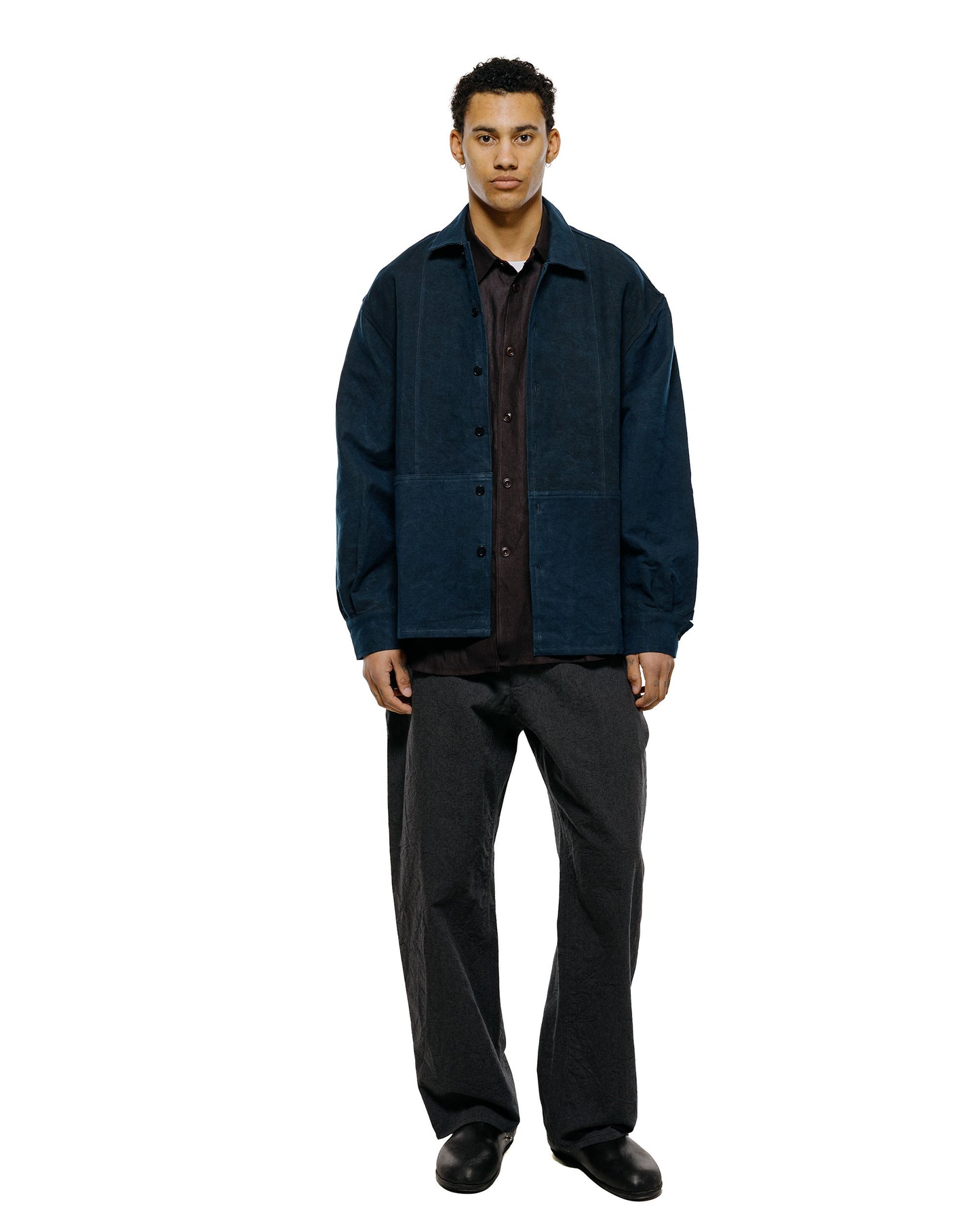 lost & found MAN-TLE MAN-TLE R0S8 'Weather Shirt w/Pkt' Humic Paper Gabardine
