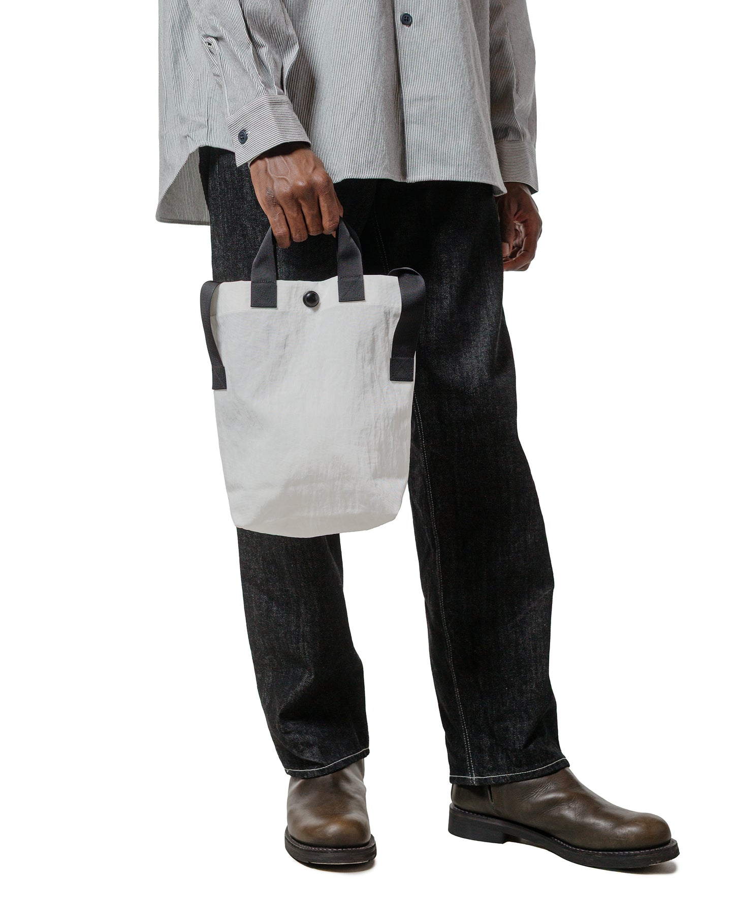 lost & found MAN-TLE MAN-TLE R19 Bag-4 Mini Tote White Nylon