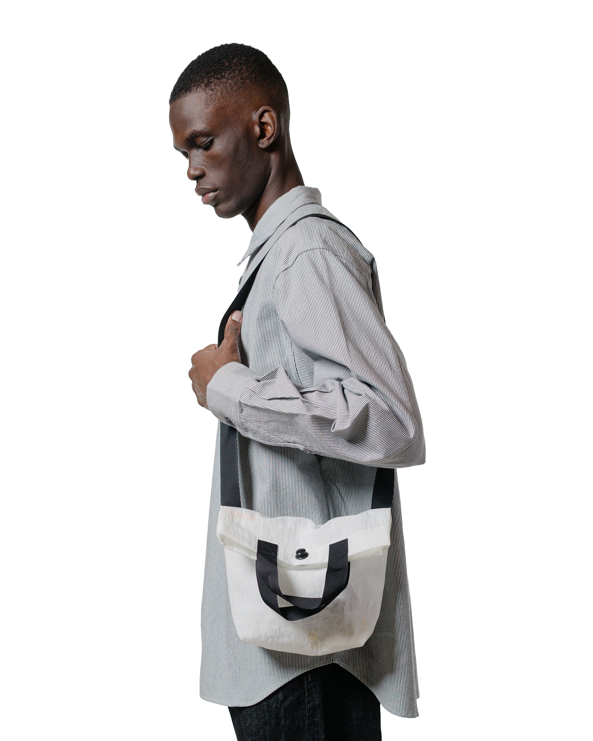 lost & found MAN-TLE MAN-TLE R19 Bag-4 Mini Tote White Nylon