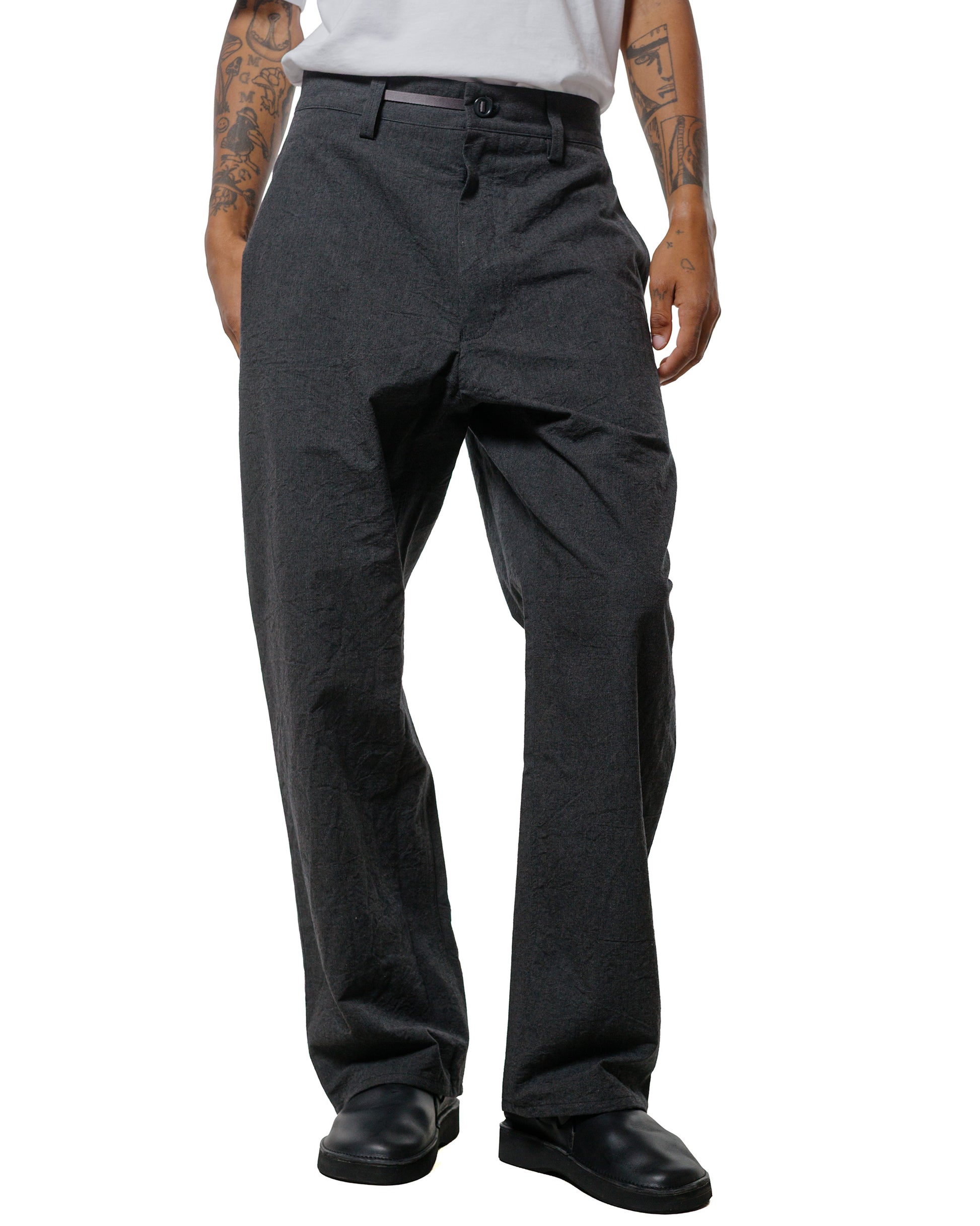 lost & found MAN-TLE MAN-TLE R19P4 Wide Pants Granite Wool