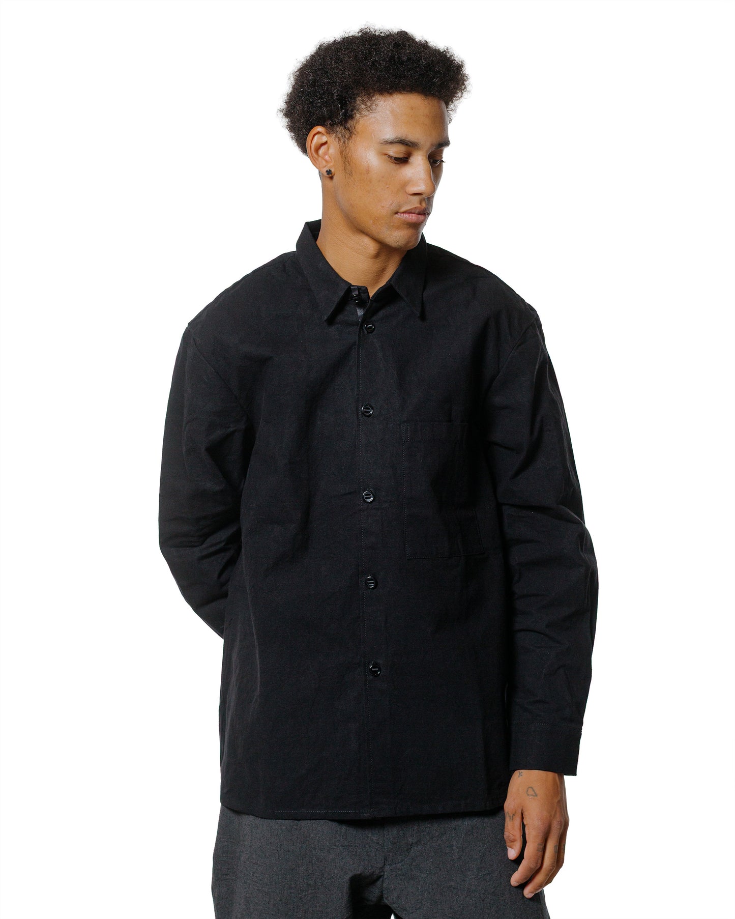 lost & found MAN-TLE MAN-TLE R19S1 New Shirt-1 Black Wax