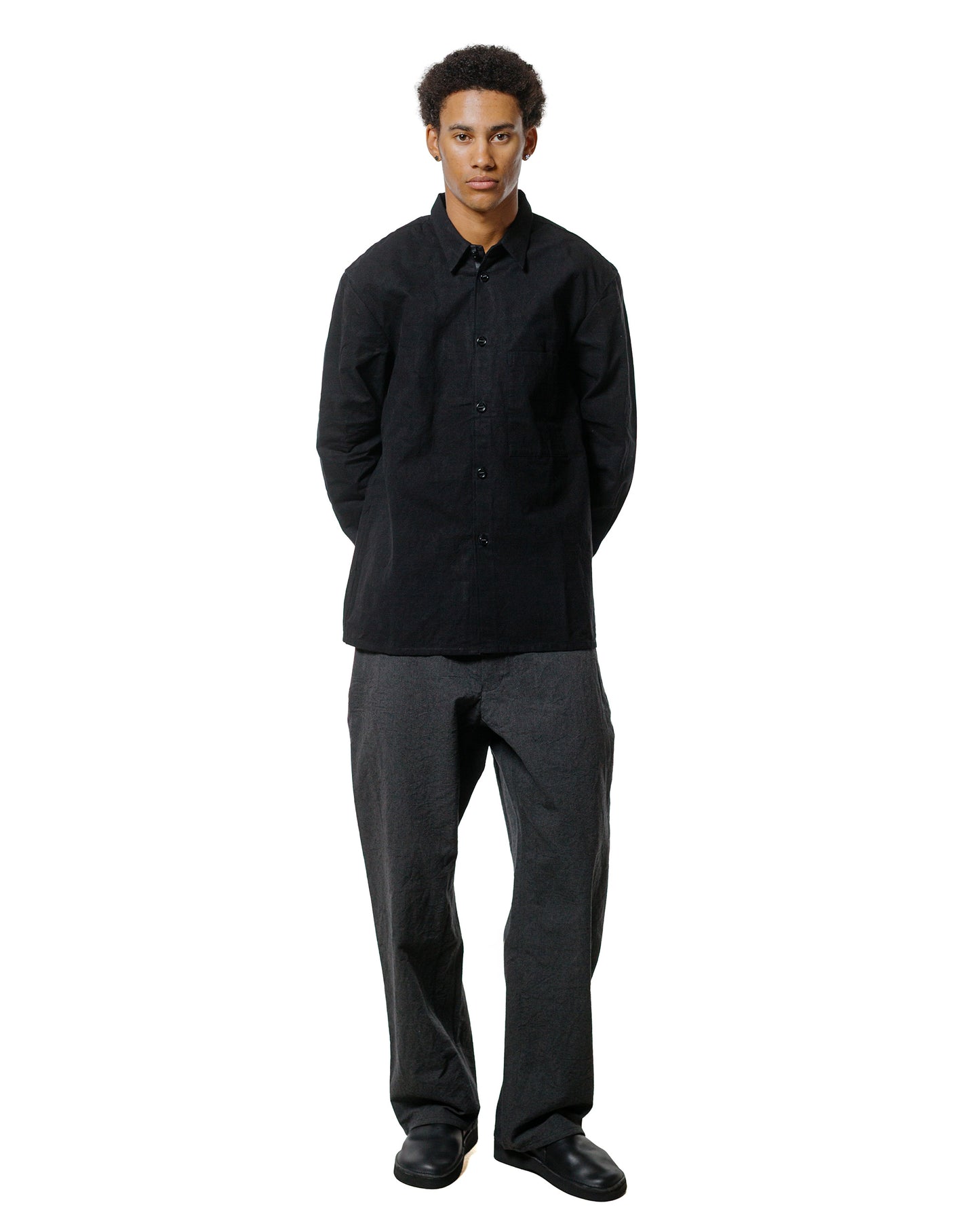 lost & found MAN-TLE MAN-TLE R19S1 New Shirt-1 Black Wax