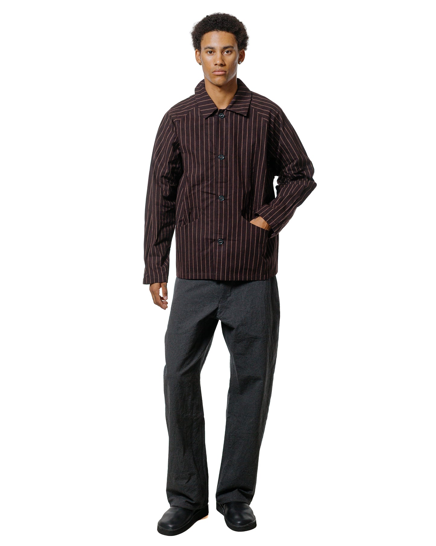 lost & found MAN-TLE MAN-TLE R19S3 Boat Shirt Strata Wax