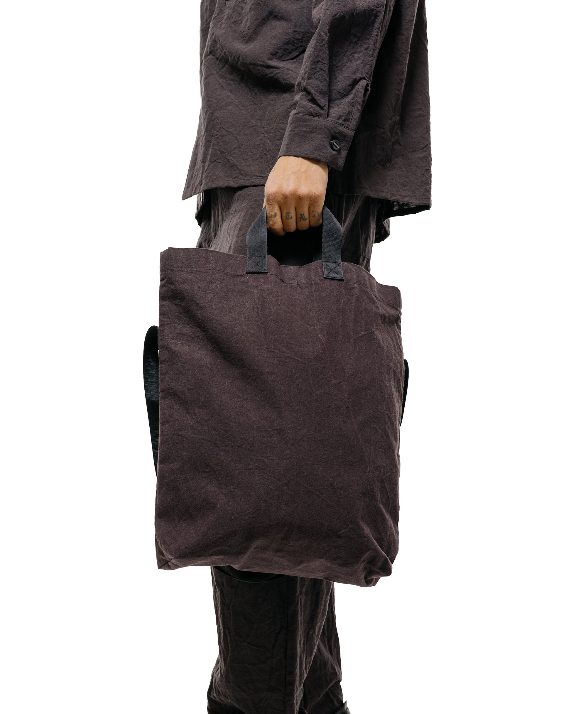 lost & found MAN-TLE MAN-TLE R20B1 'Multi Handle Tote' Earth Wax