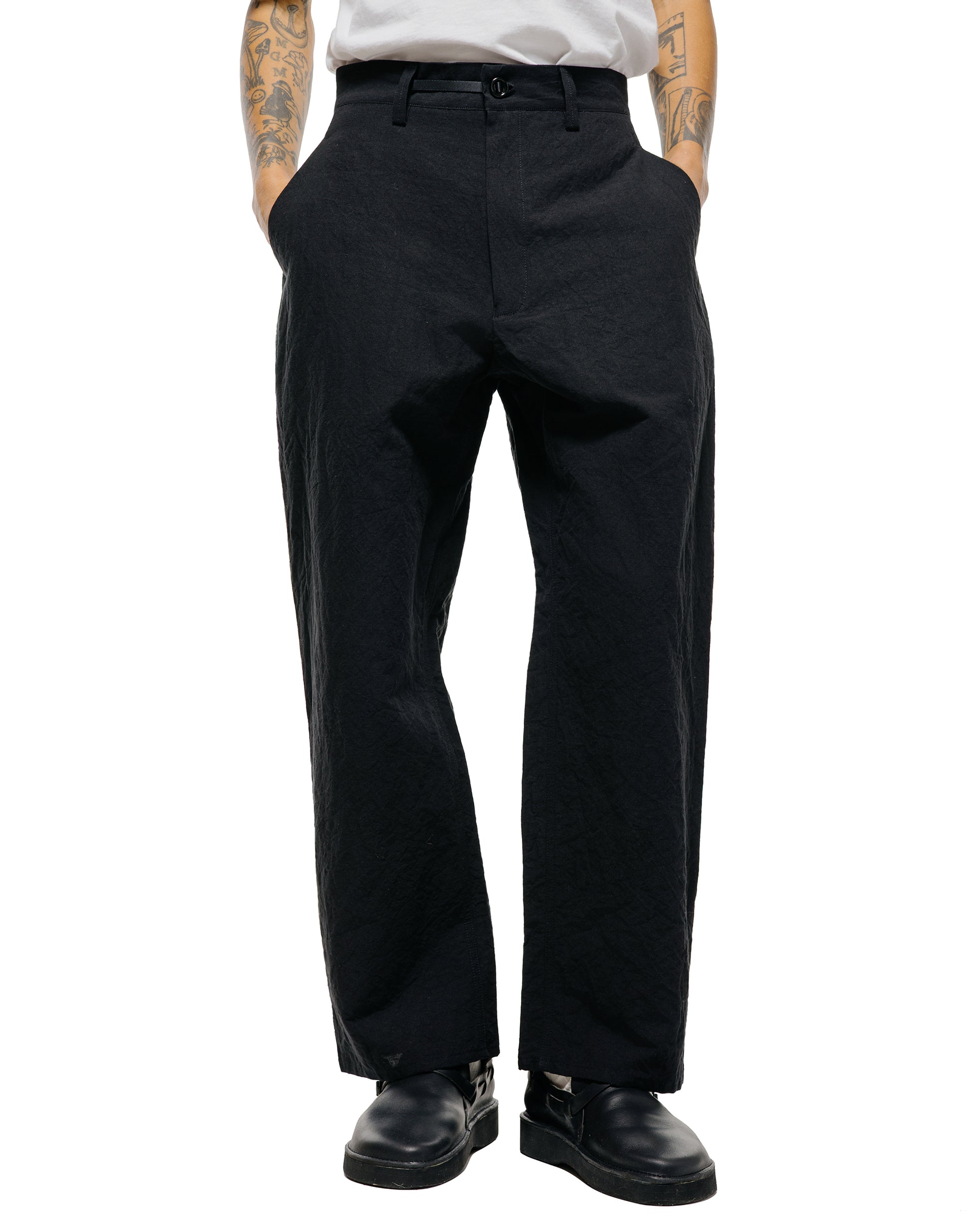 lost & found MAN-TLE MAN-TLE R20P4 Wide Pants Black Linen