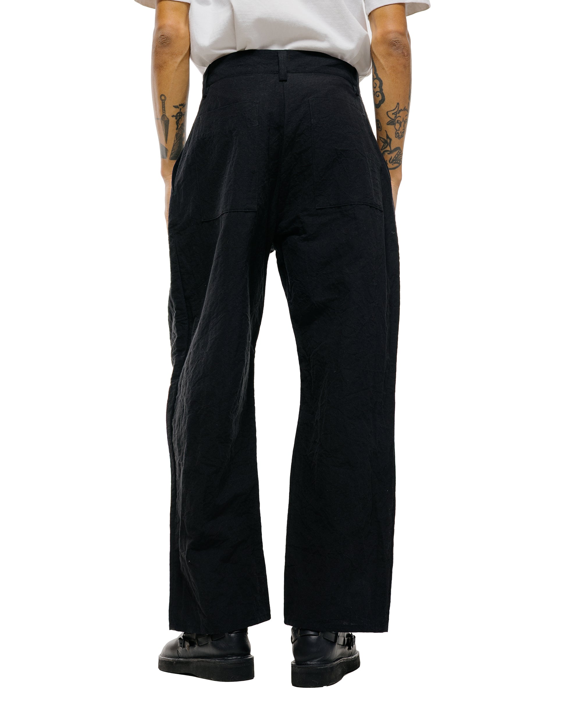 lost & found MAN-TLE MAN-TLE R20P4 Wide Pants Black Linen