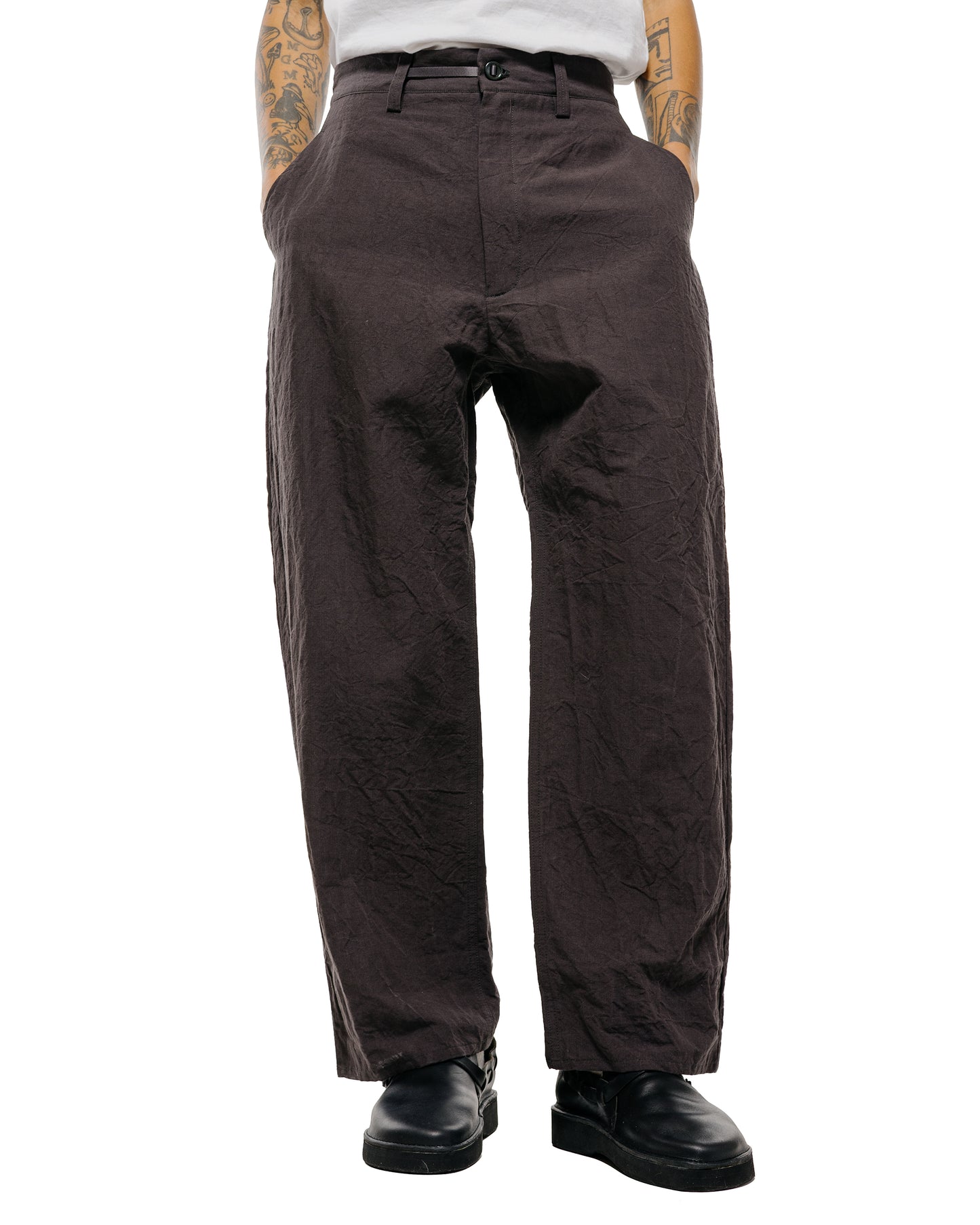 lost & found MAN-TLE MAN-TLE R20P4 Wide Pants Earth Linen