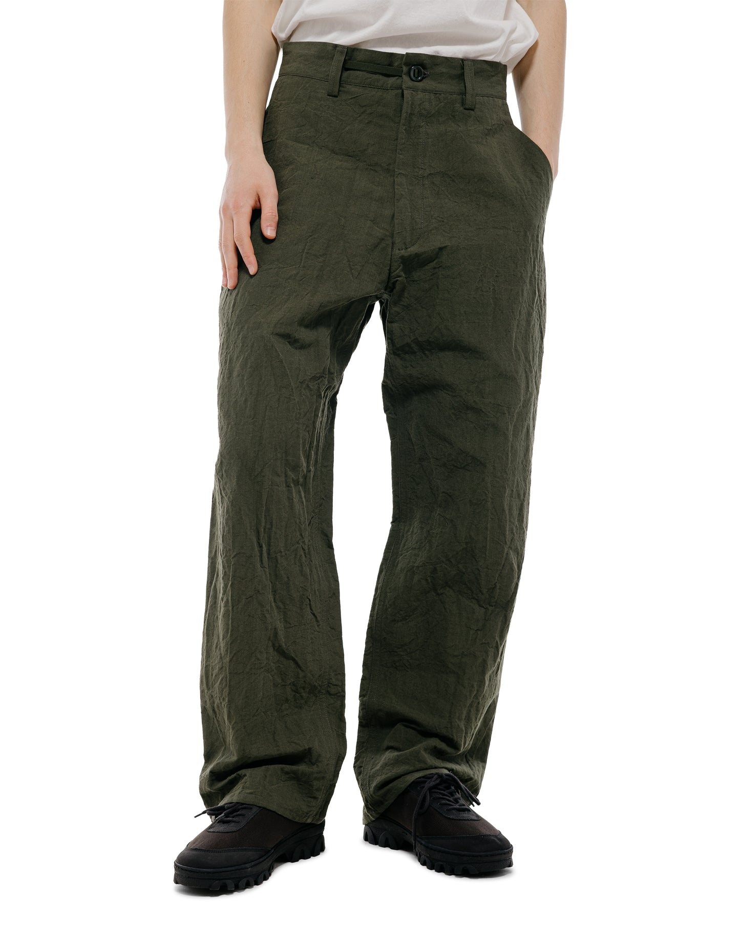 lost & found MAN-TLE MAN-TLE R20P4 Wide Pants Woodland Linen