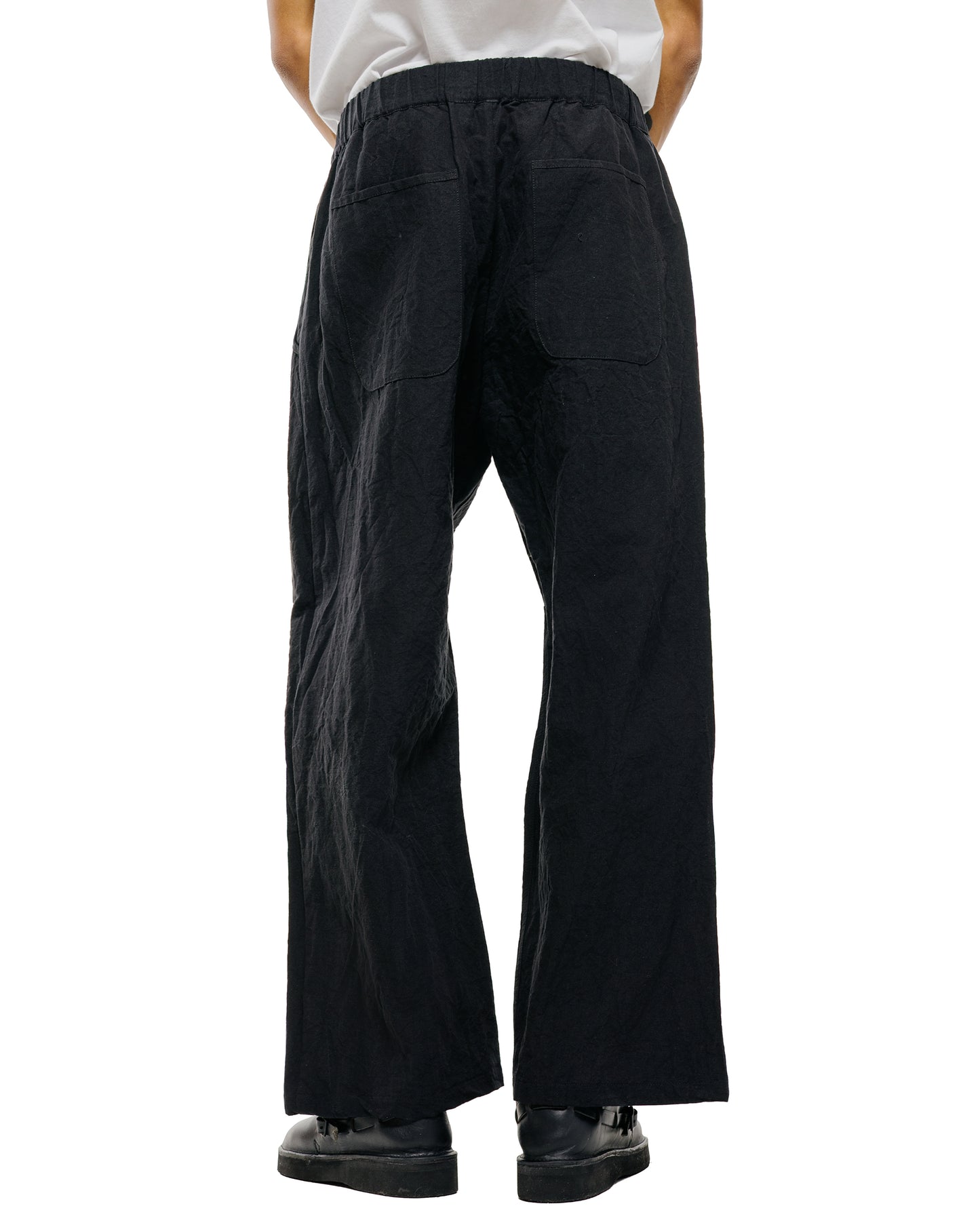 lost & found MAN-TLE MAN-TLE R20P5 'Solid Pant' Black Linen
