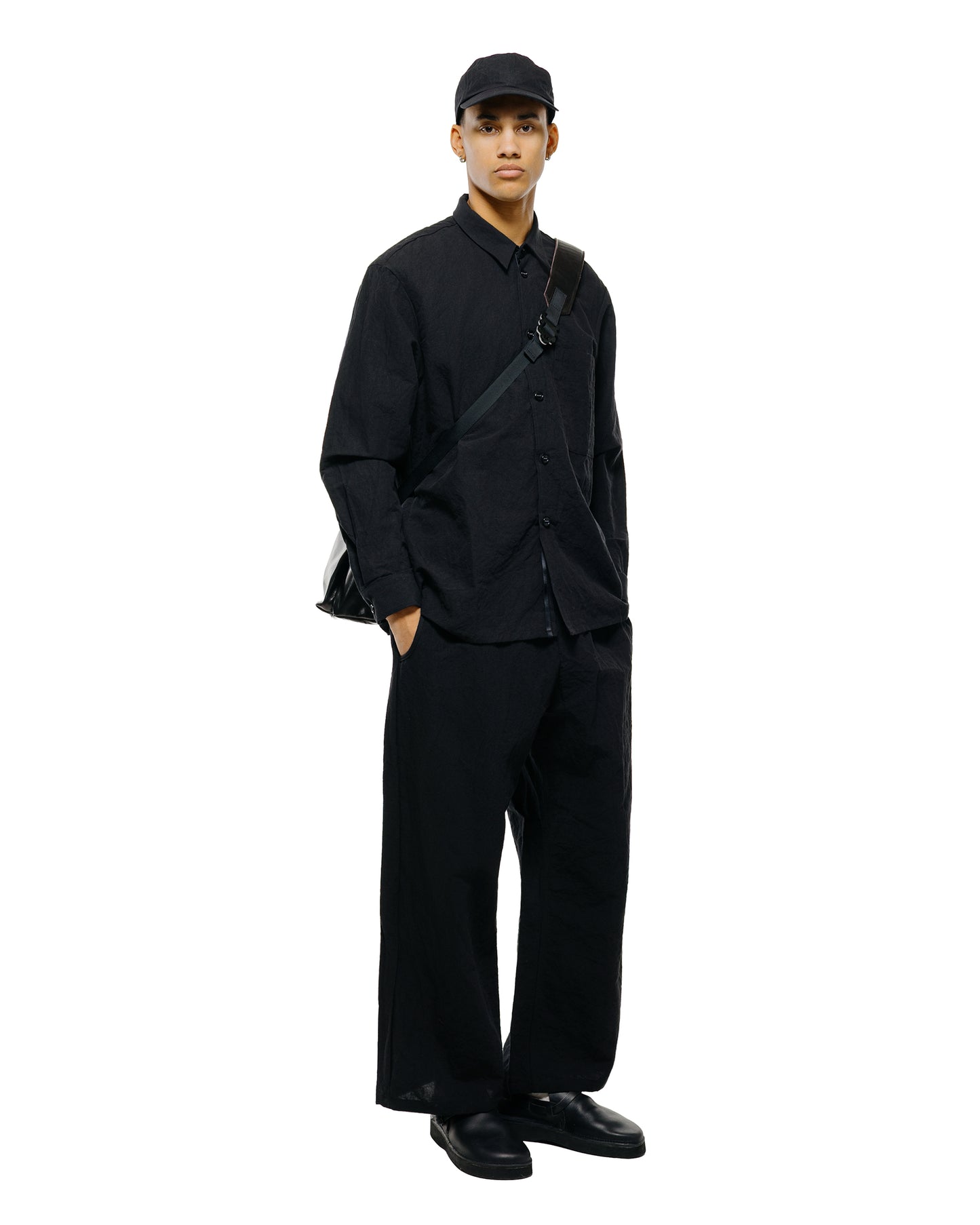 lost & found MAN-TLE MAN-TLE R20P5 'Solid Pant' Black Linen