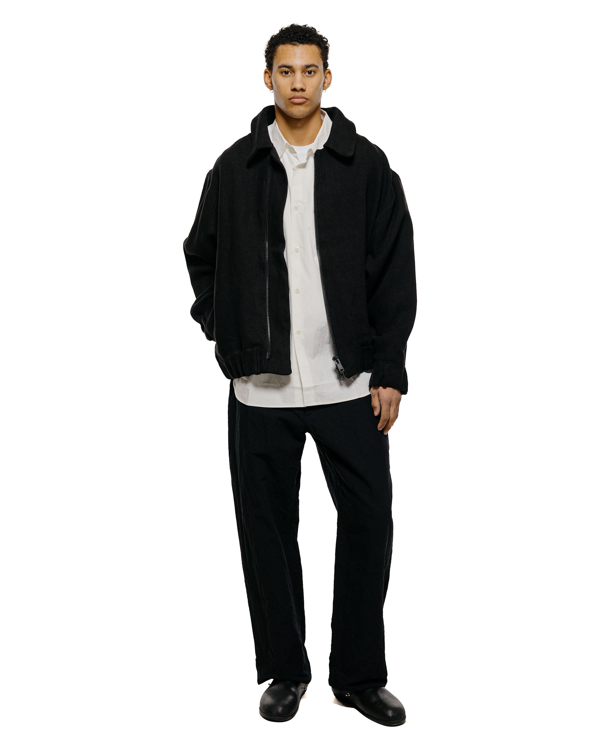 lost & found MAN-TLE MAN-TLE R20S3 'Zip Gum Shirt' Black 20hr Canvas