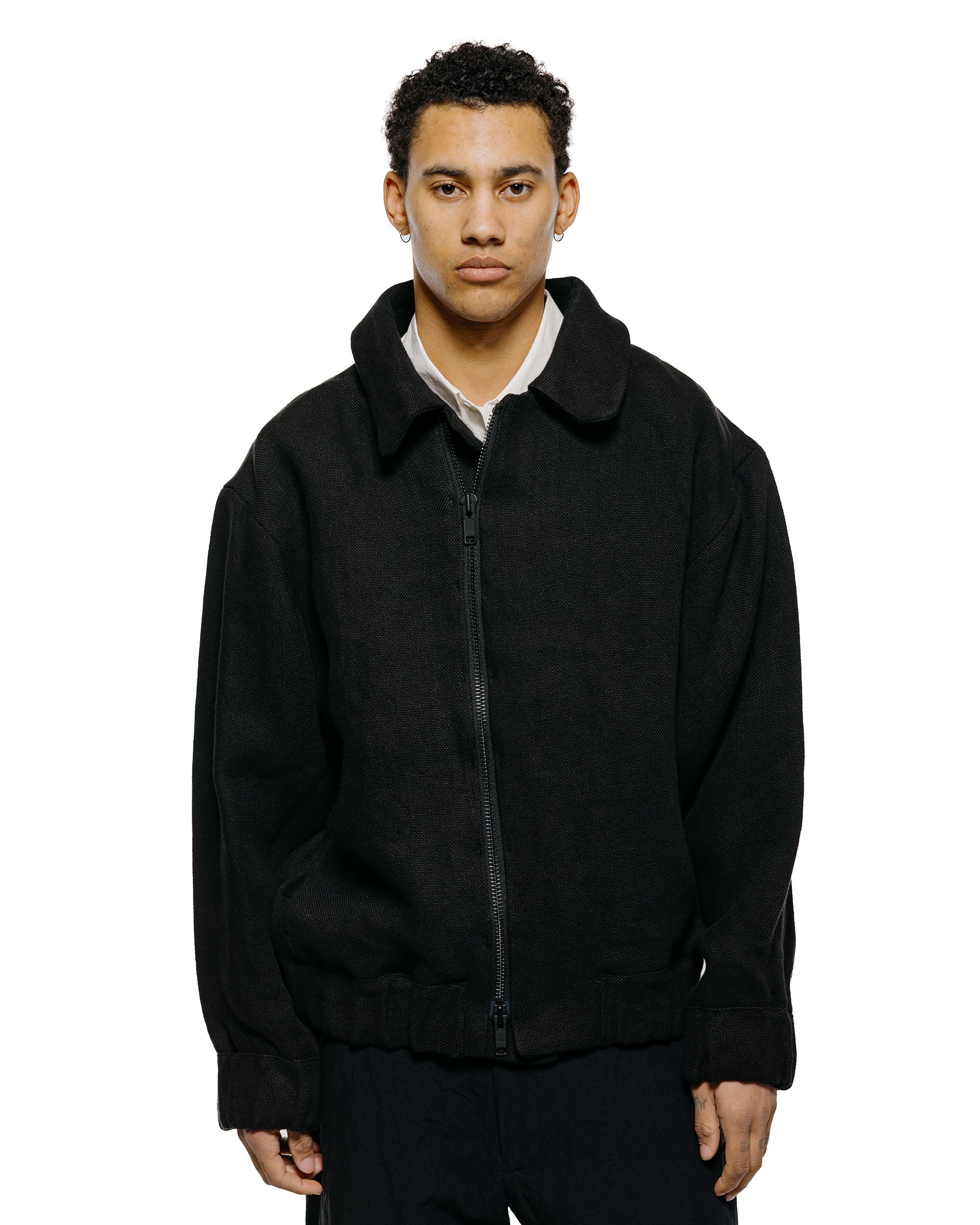 lost & found MAN-TLE MAN-TLE R20S3 'Zip Gum Shirt' Black 20hr Canvas