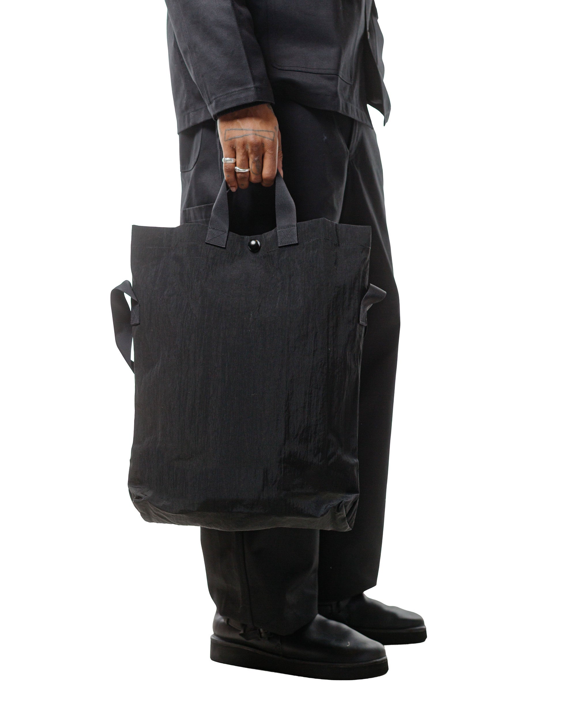 lost & found MAN-TLE MAN-TLE R0B1 'Multi Handle Tote' Black Nylon