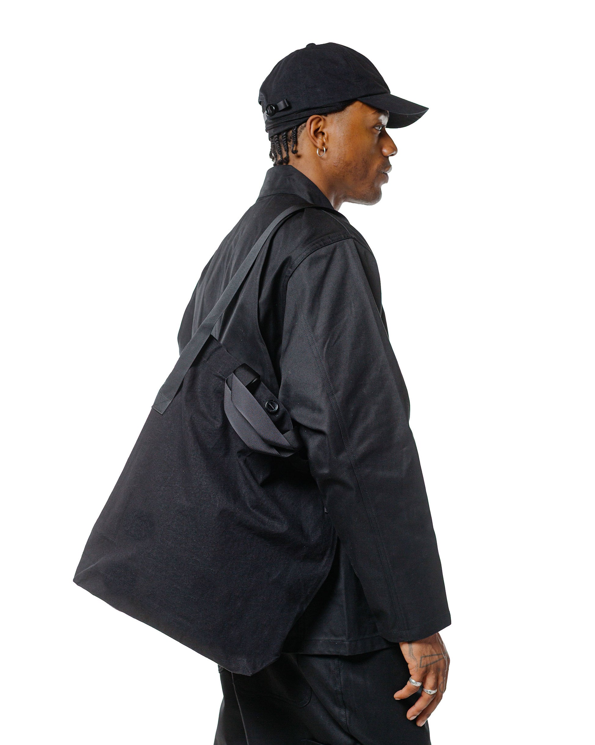 lost & found MAN-TLE MAN-TLE R0B1 'Multi Handle Tote' Black Wax