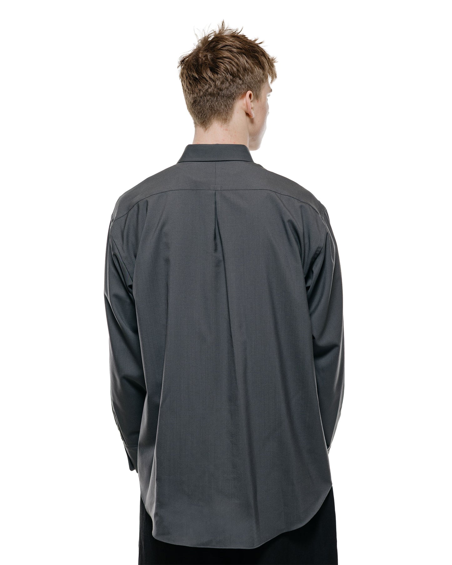 lost & found MARKAWARE MARKAWARE Comfort Fit Shirt Organic Wool 2/80 Tropical Charcoal