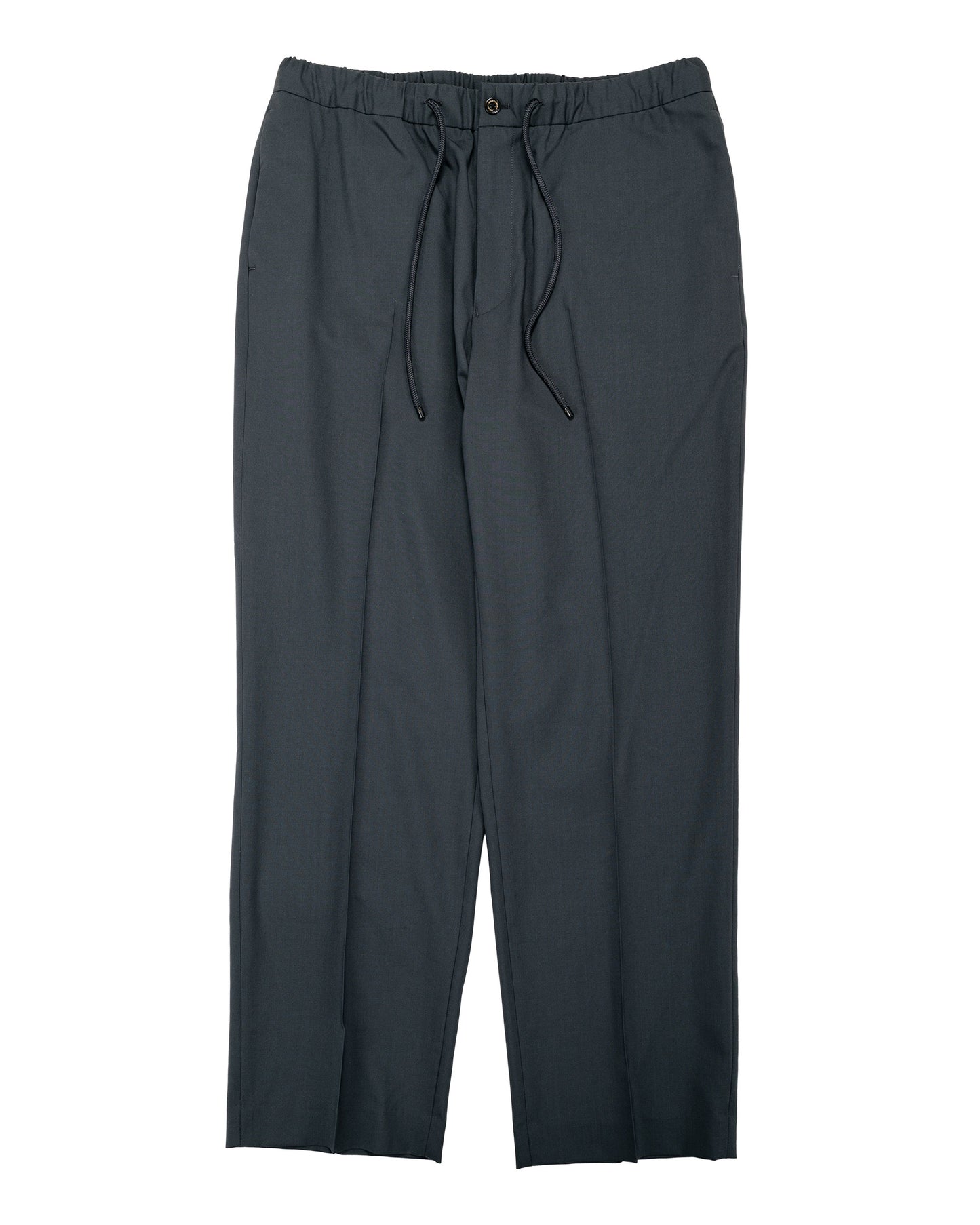 lost & found MARKAWARE MARKAWARE Flat Tapered Easy Trousers Organic Wool 2/80 Tropical Charcoal