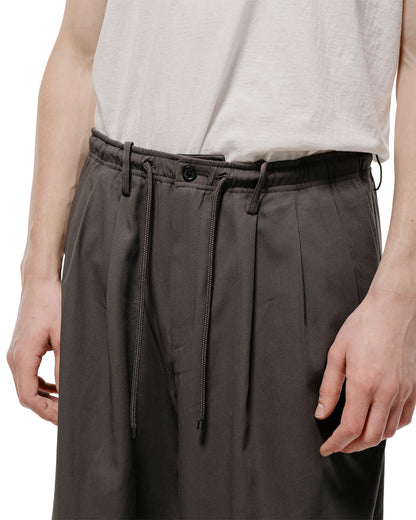 lost & found MARKAWARE MARKAWARE Triple Pleated Easy Trousers Organic Cotton Voile Yarn Twill Charcoal