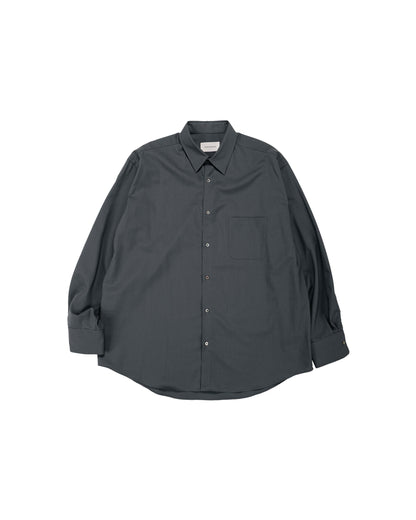 lost & found MARKAWARE MARKAWARE Comfort Fit Shirt Organic Wool 2/80 Tropical Charcoal