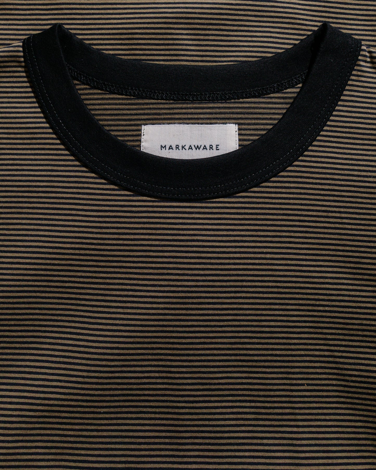 lost & found MARKAWARE MARKAWARE Comfort Fit Tee Organic Supima Border Olive