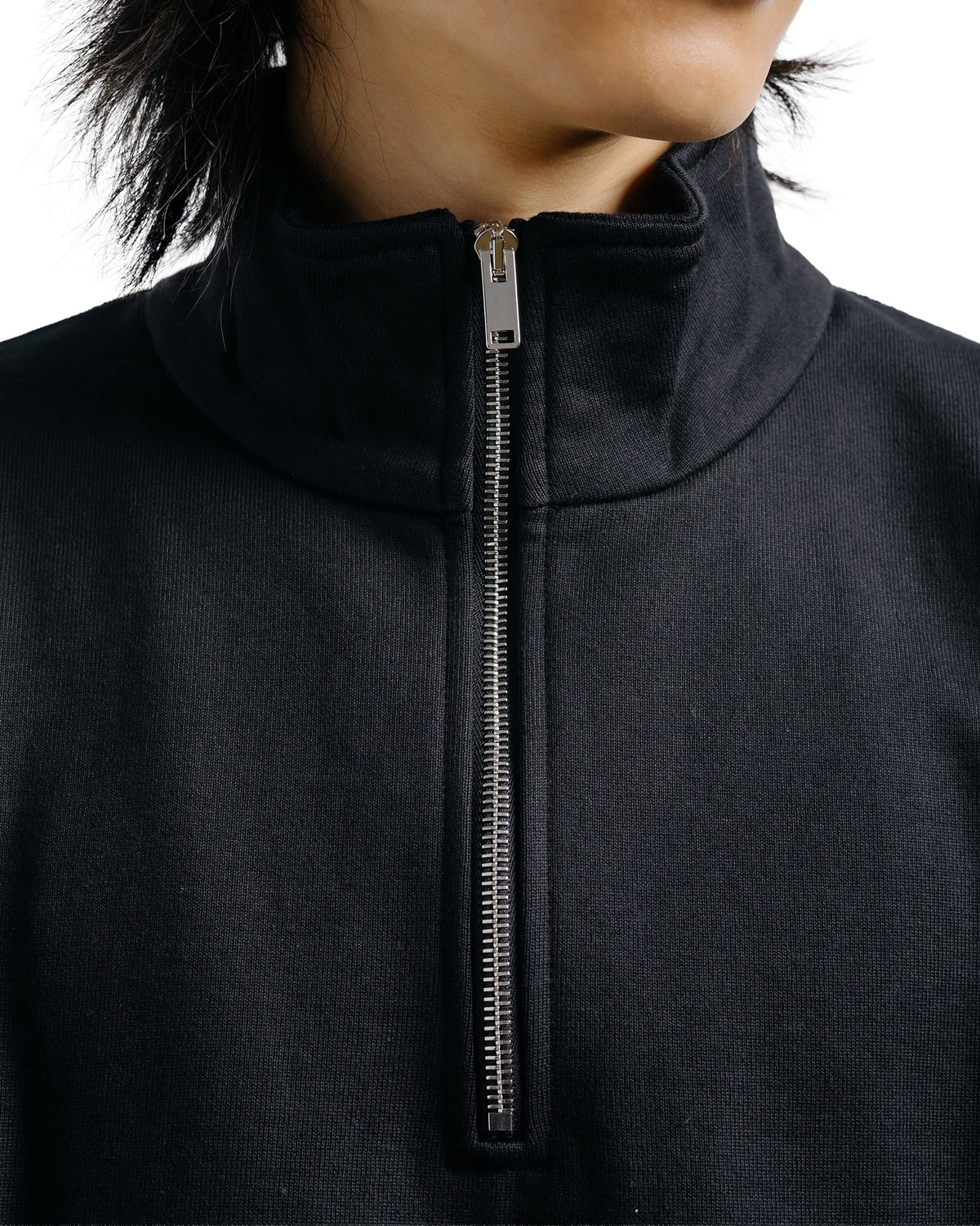 MARKAWARE Comfort Half Zip Organic Cotton Heavy Fleece Black