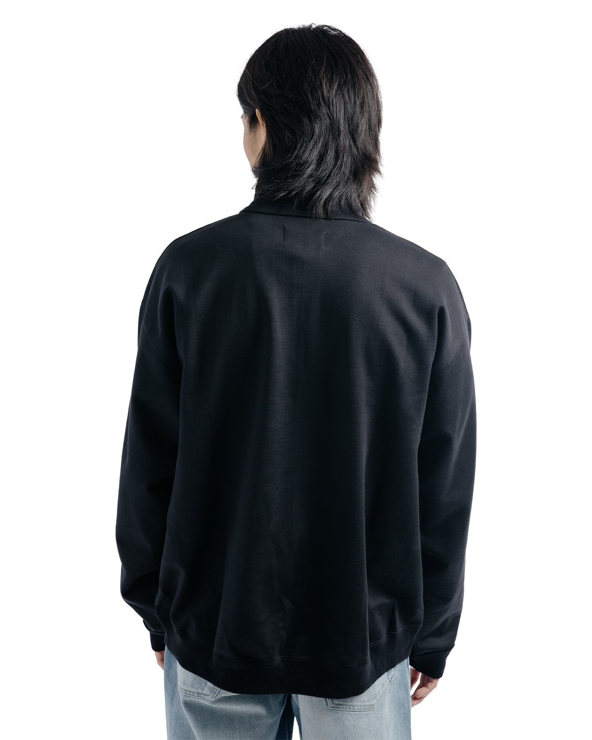 MARKAWARE Comfort Half Zip Organic Cotton Heavy Fleece Black