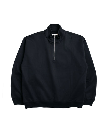 MARKAWARE Comfort Half Zip Organic Cotton Heavy Fleece Black