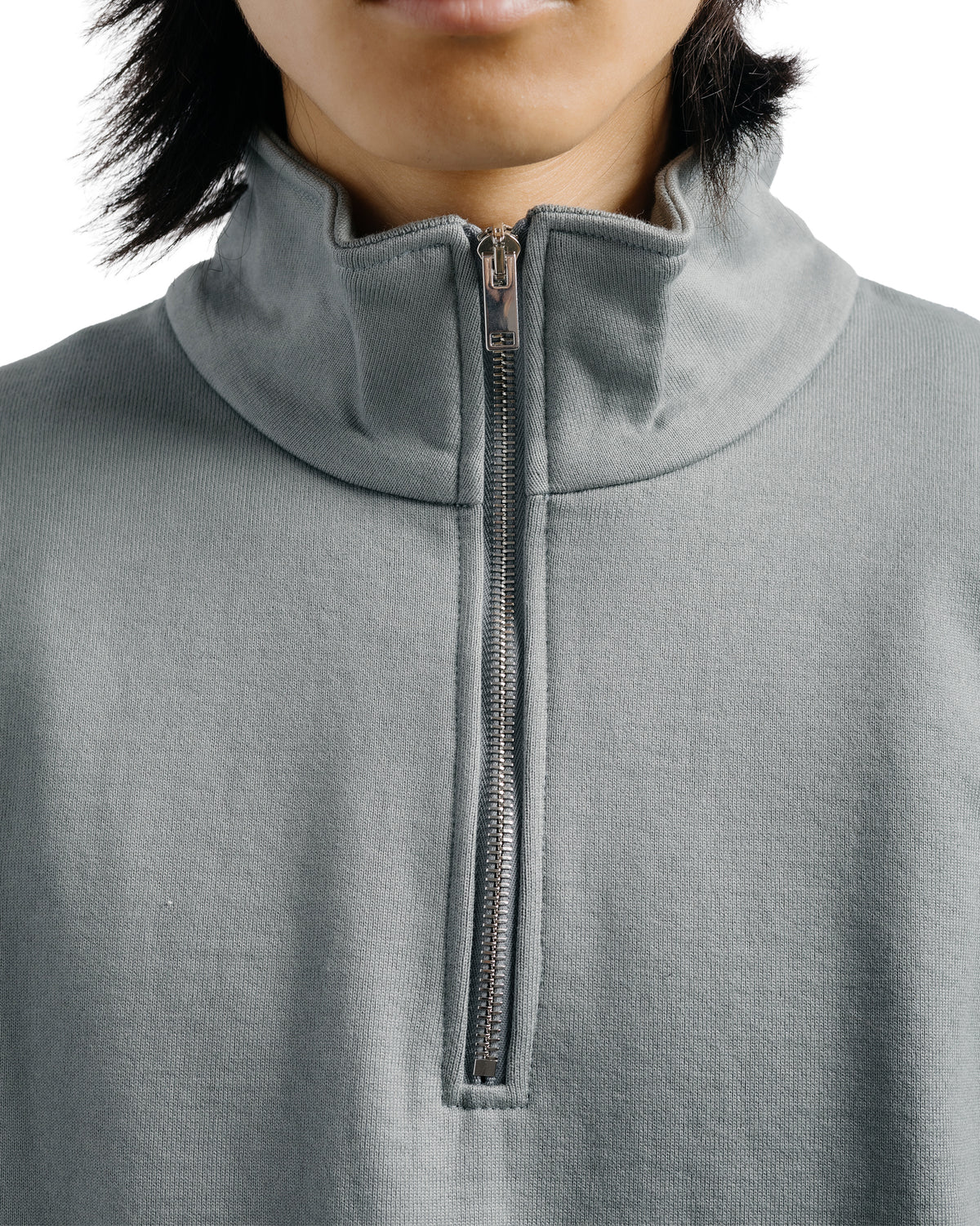 MARKAWARE Comfort Half Zip Organic Cotton Heavy Fleece Sage Green