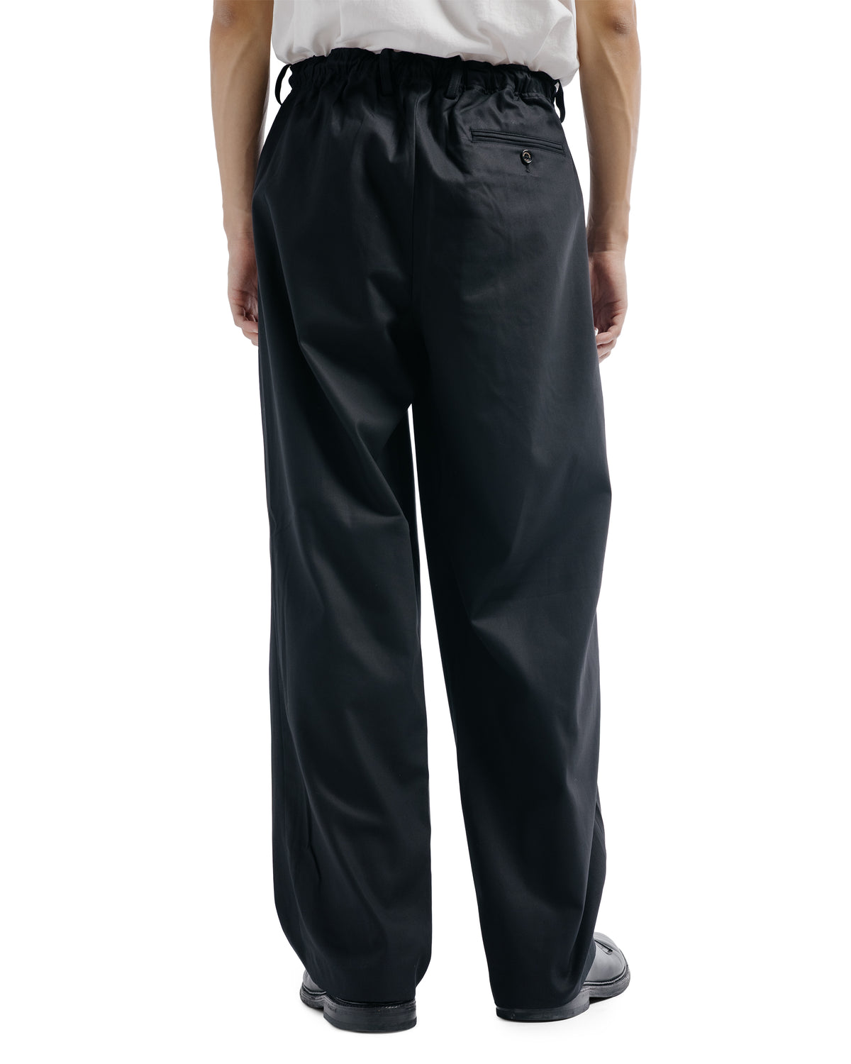 MARKAWARE Double Pleated Easy Trousers Organic Cotton Survival Cloth Black