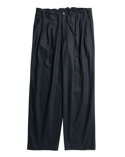 MARKAWARE Double Pleated Easy Trousers Organic Cotton Survival Cloth Black