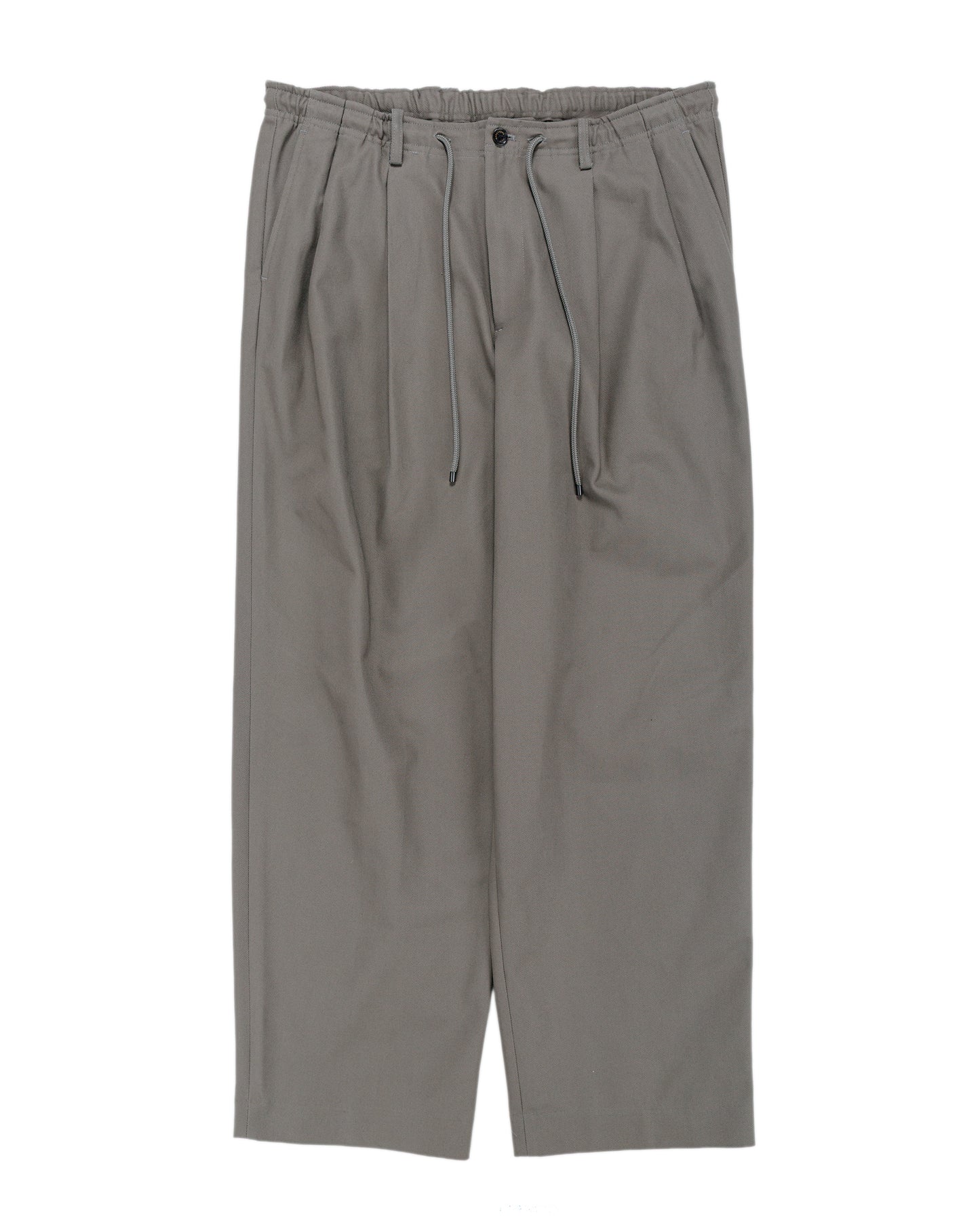 lost & found MARKAWARE MARKAWARE Double Pleated Easy Trousers Organic Cotton Survival Cloth Gray