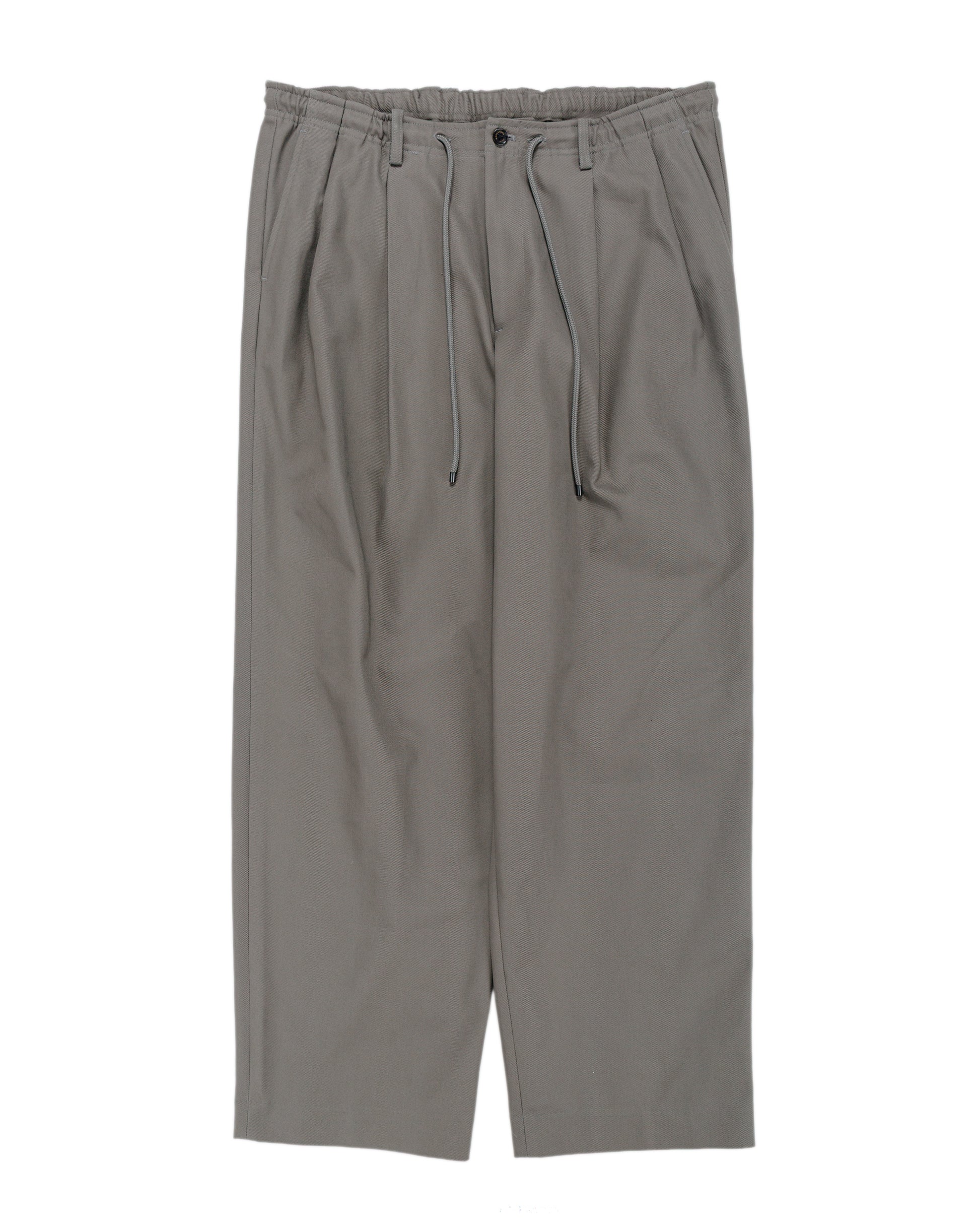 lost & found MARKAWARE MARKAWARE Double Pleated Easy Trousers Organic Cotton Survival Cloth Gray