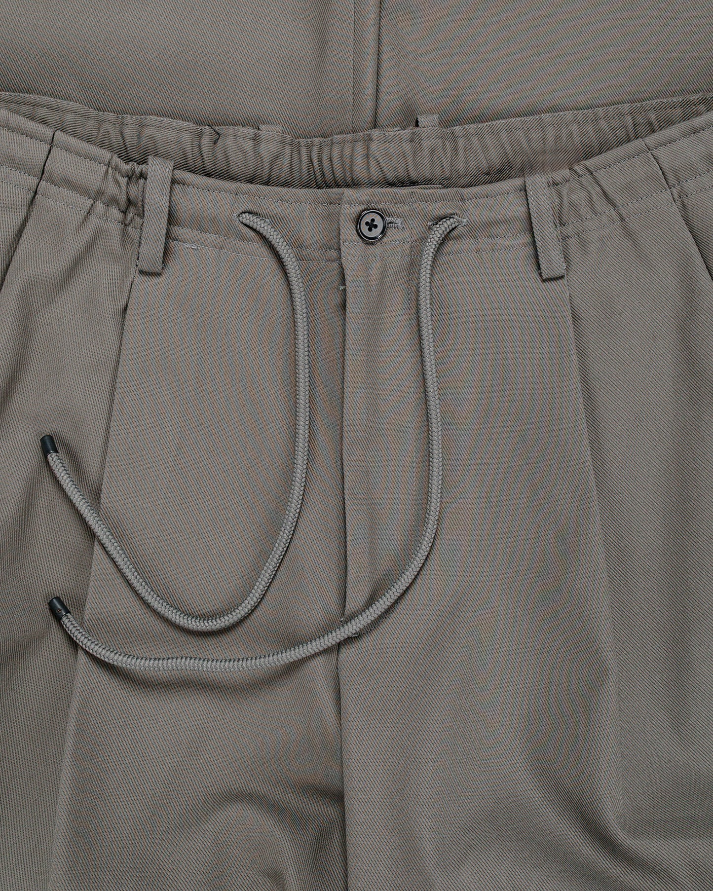 lost & found MARKAWARE MARKAWARE Double Pleated Easy Trousers Organic Cotton Survival Cloth Gray