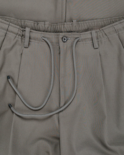 lost & found MARKAWARE MARKAWARE Double Pleated Easy Trousers Organic Cotton Survival Cloth Gray
