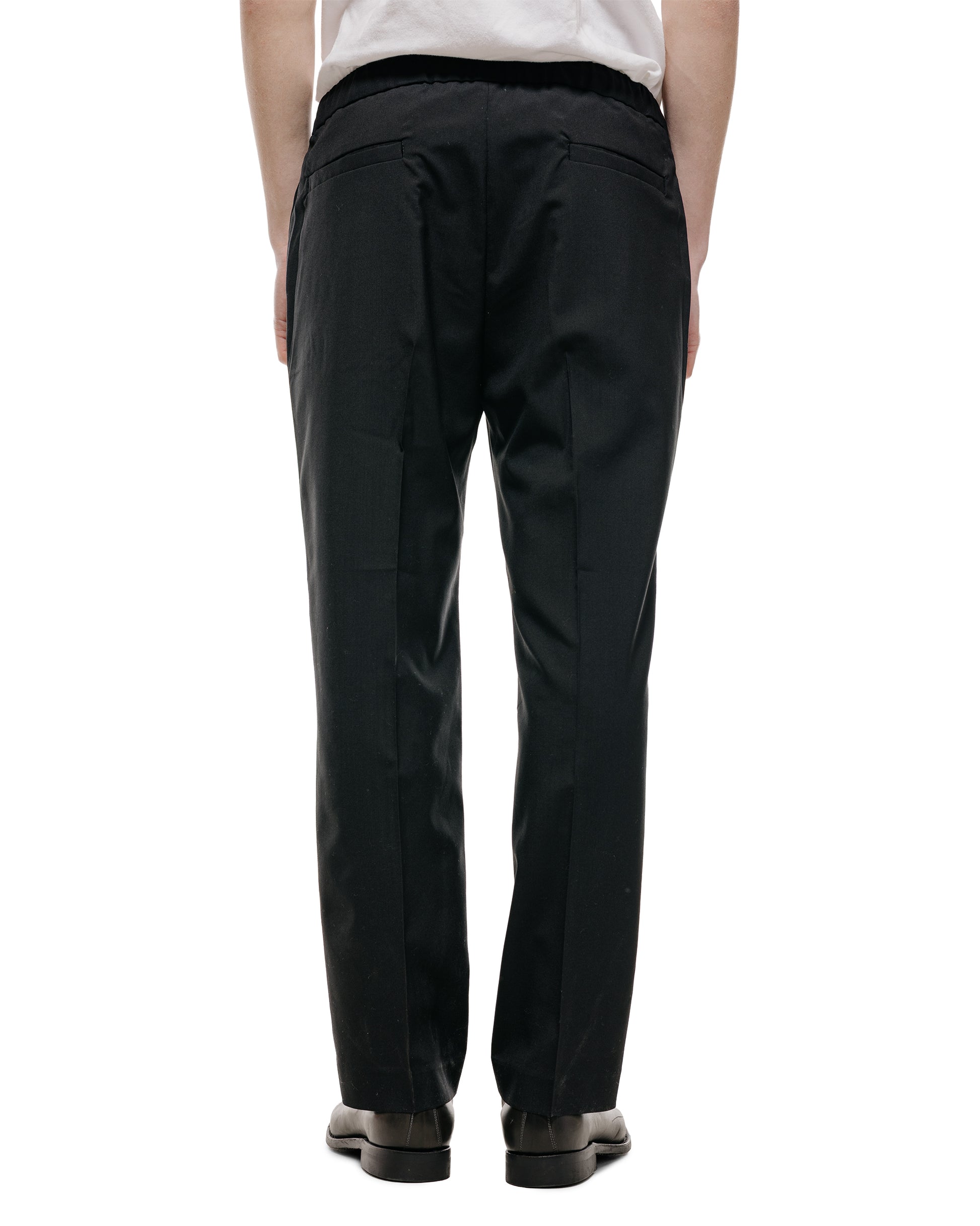 lost & found MARKAWARE MARKAWARE Flat Tapered Easy Trousers Organic Wool 2/80 Tropical Black