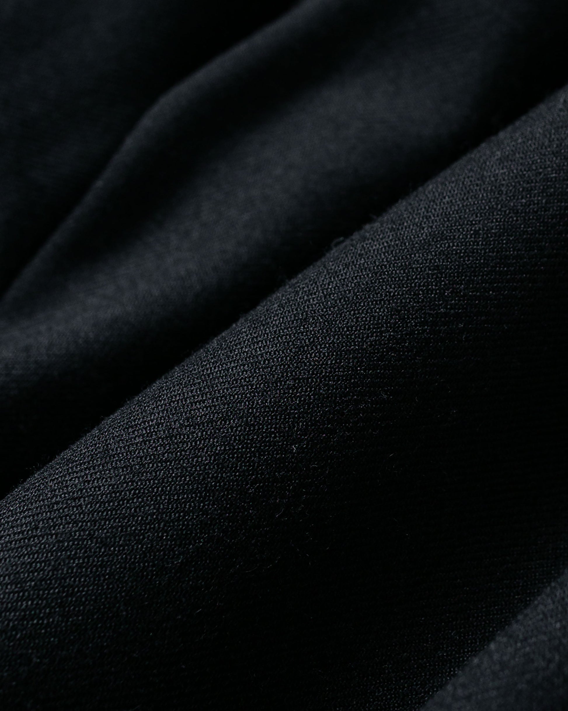 lost & found MARKAWARE MARKAWARE Half Zip Service Jacket 2/80 Organic Wool Viyella Black
