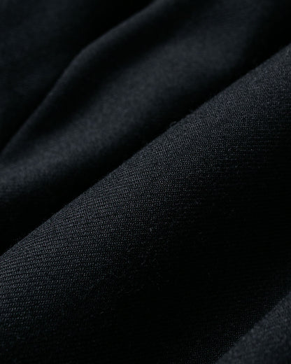 lost & found MARKAWARE MARKAWARE Half Zip Service Jacket 2/80 Organic Wool Viyella Black
