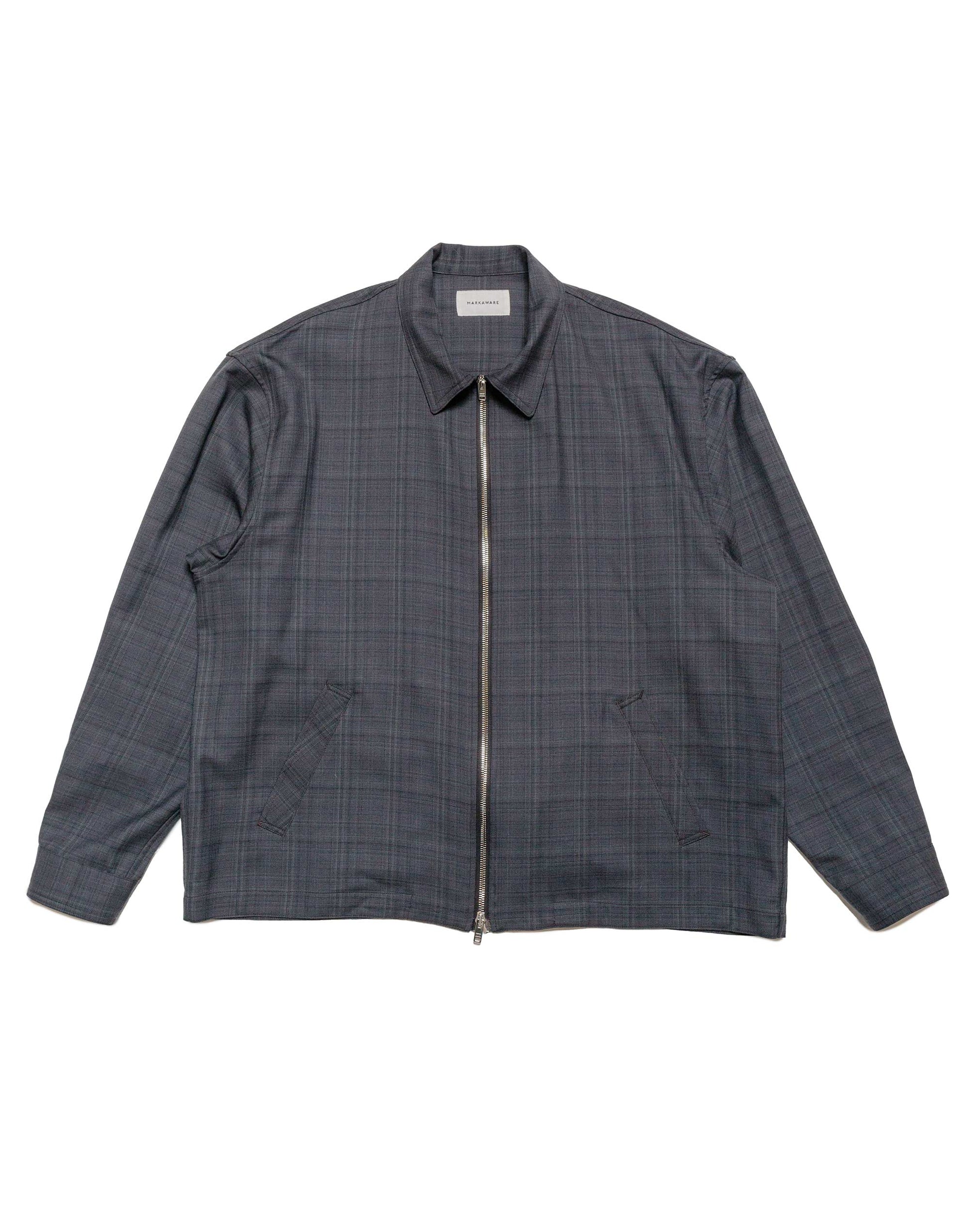 lost & found MARKAWARE MARKAWARE Sports Jacket 2/80 Organic Wool Check Viyella Charcoal Check